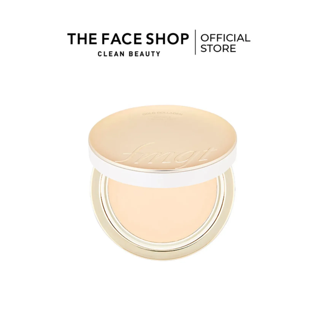 [Phấn tươi] Kem Nền THE FACE SHOP Lì Mịn Gold Collagen Ampoule Cover Cake Spf50+ Pa+++ 10g