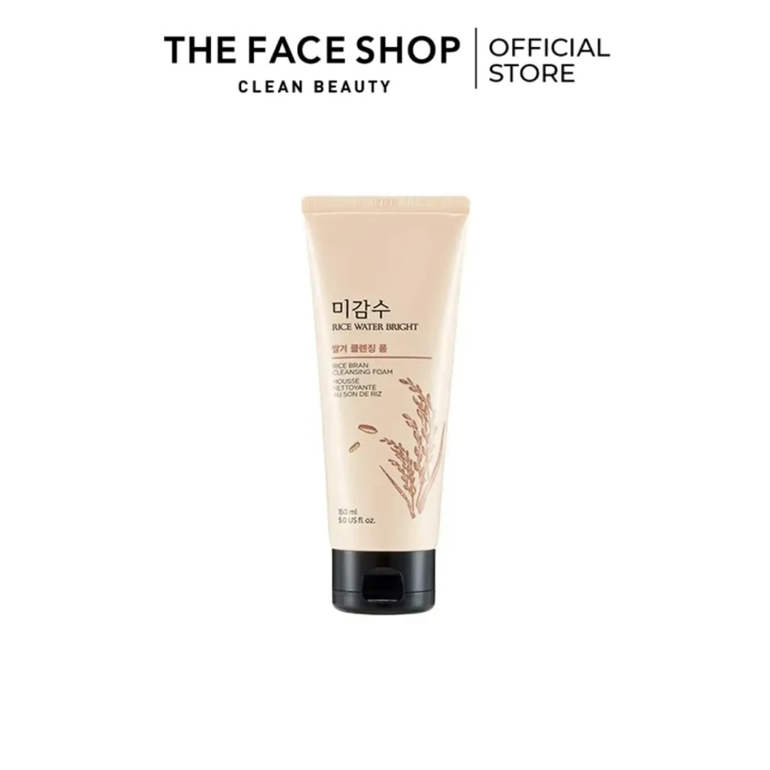 Sữa Rửa Mặt Làm Sáng Da Có Hạt THEFACESHOP RICE WATER BRIGHT RICE BRAN CLEANSING FOAM