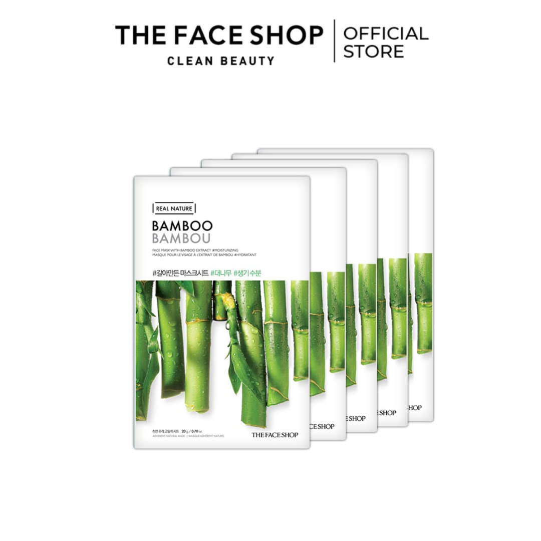 5 Mặt Nạ Cung Cấp Nước REAL NATURE MASK SHEET BAMBOO