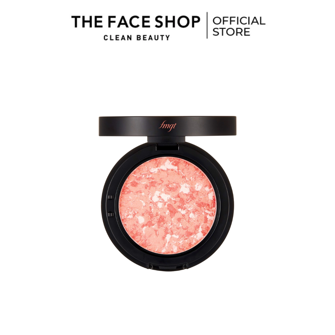 Má hồng bắt sáng Marble Beam Blush & Highlighter 02 (Lovely Coral)