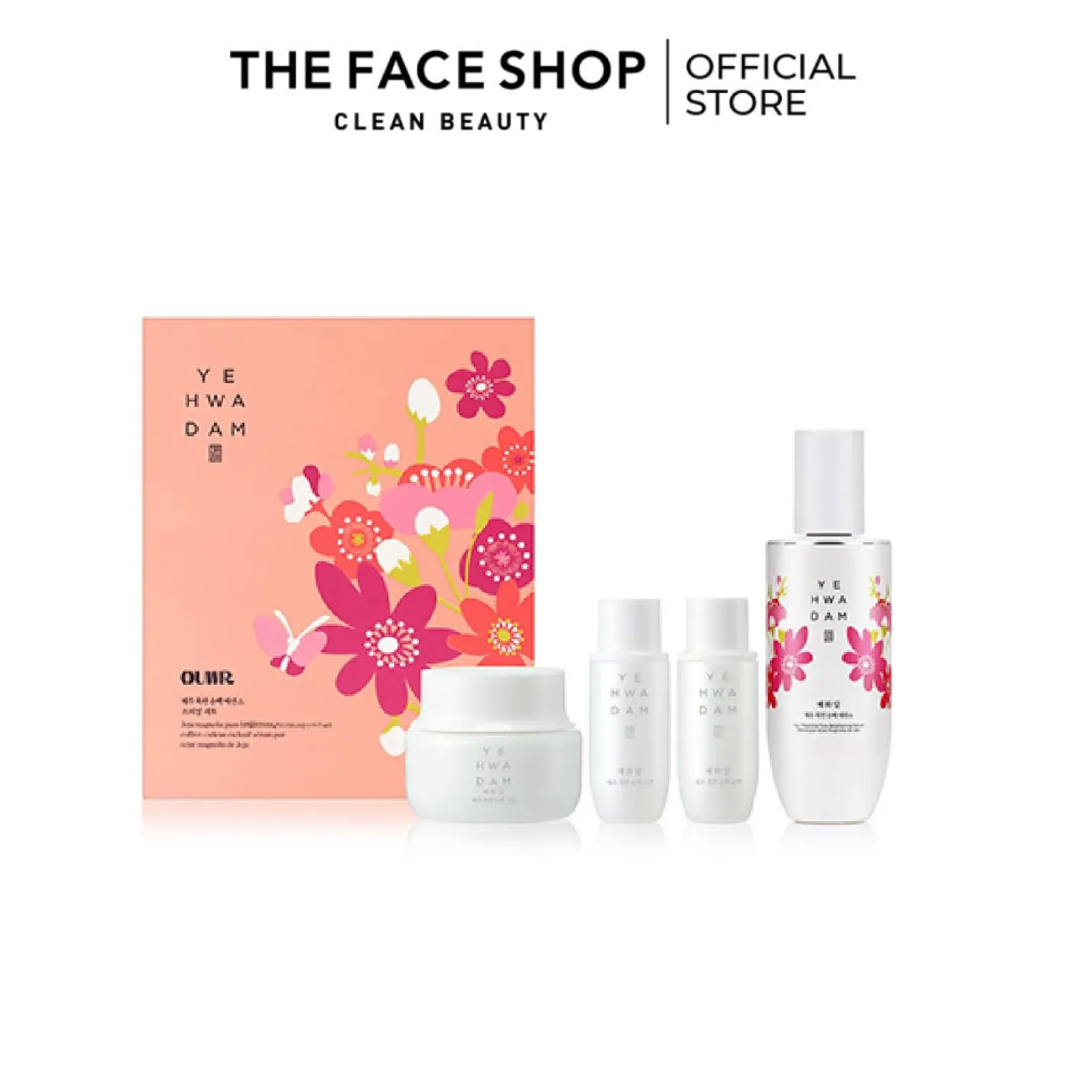 Bộ dưỡng trắng sáng da Yehwadam Jeju Magnolia Pure Brightening Serum Special Gift Set (4SP)