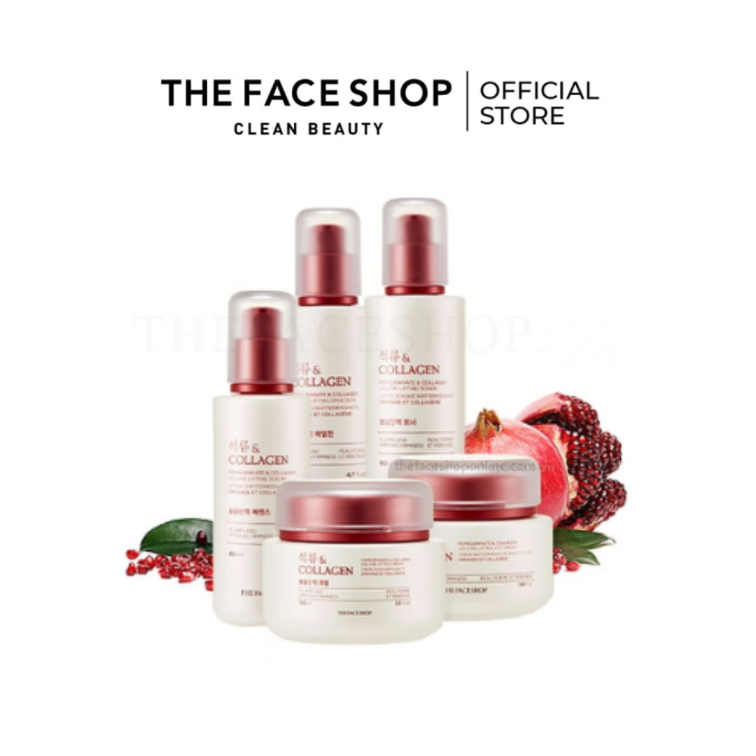 Bộ dưỡng da chống lão hóa Lựu Pomegranate & Collagen Volume Lifting The Face Shop (5SP)