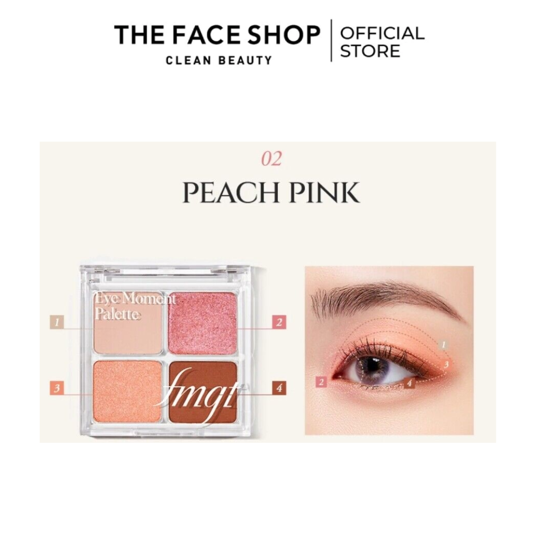 Phấn mắt Eye Moment Palette 02 Peach Pink The Face Shop