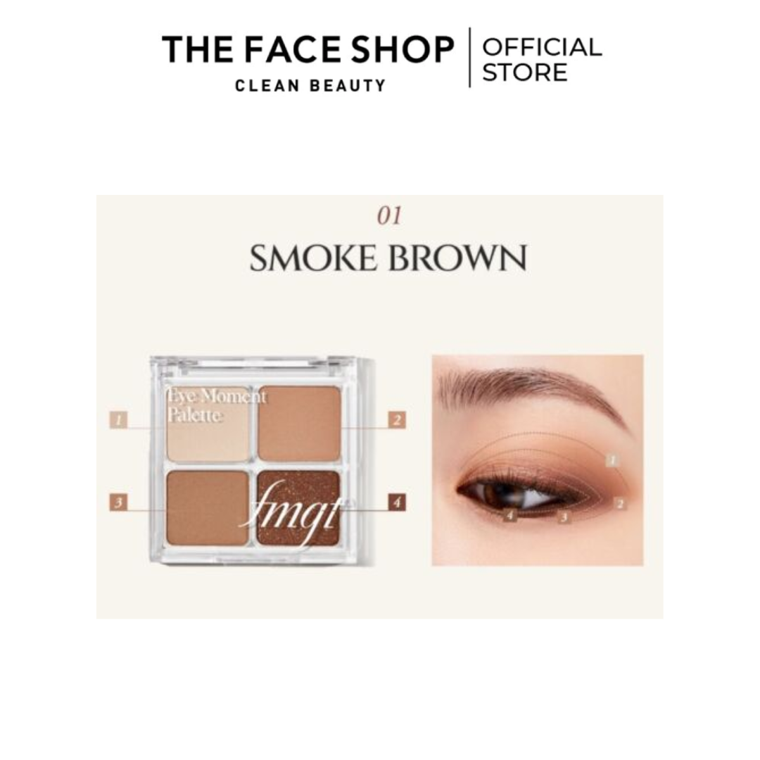 Phấn mắt Eye Moment Palette 01 Smoke Brown The Face Shop