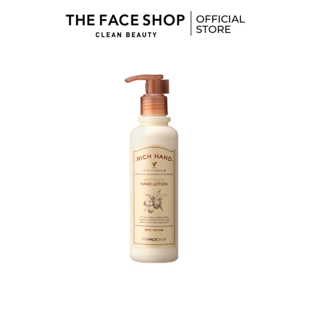 Sữa Dưỡng Da Tay Rich Hand V Soft Touch Hand Lotion The Face Shop 200ml